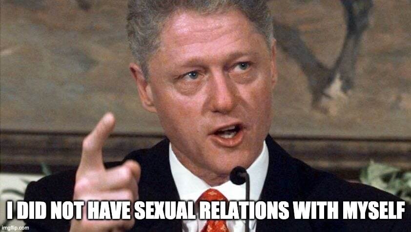 Bill Clinton Sexual Relations pointing finger