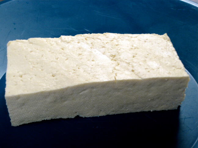 A block of bland soy